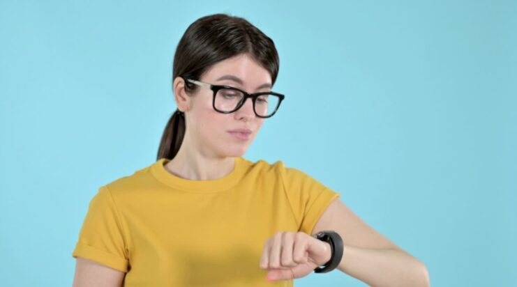 Girl with watch