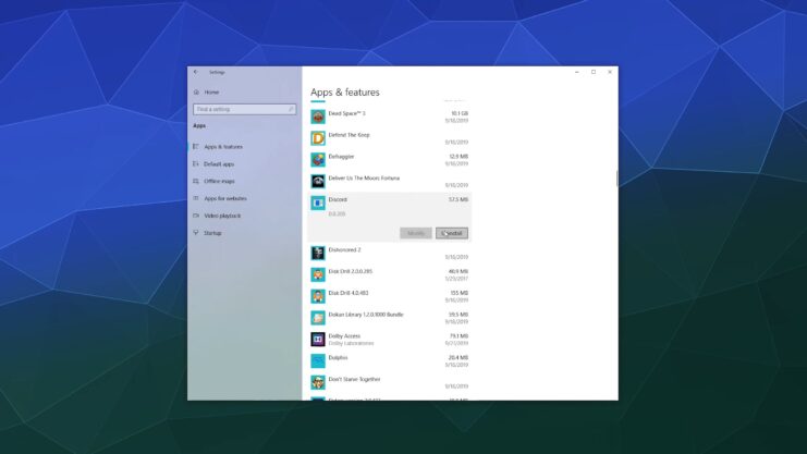 Uninstall Discord