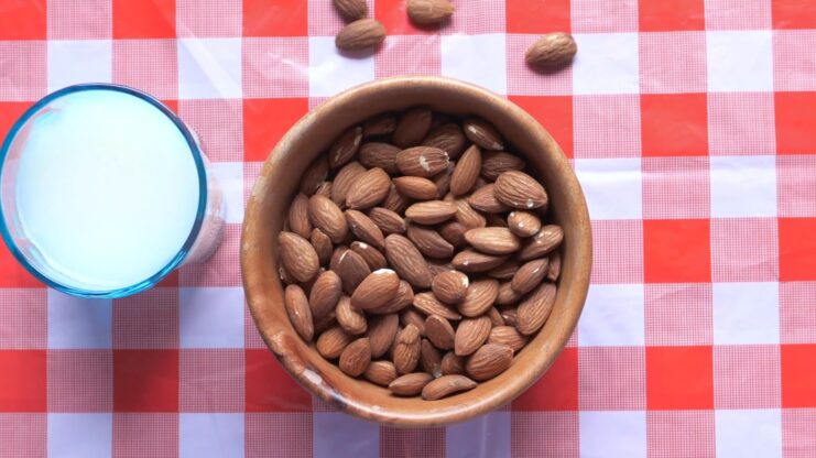 Almond and milk for skin care